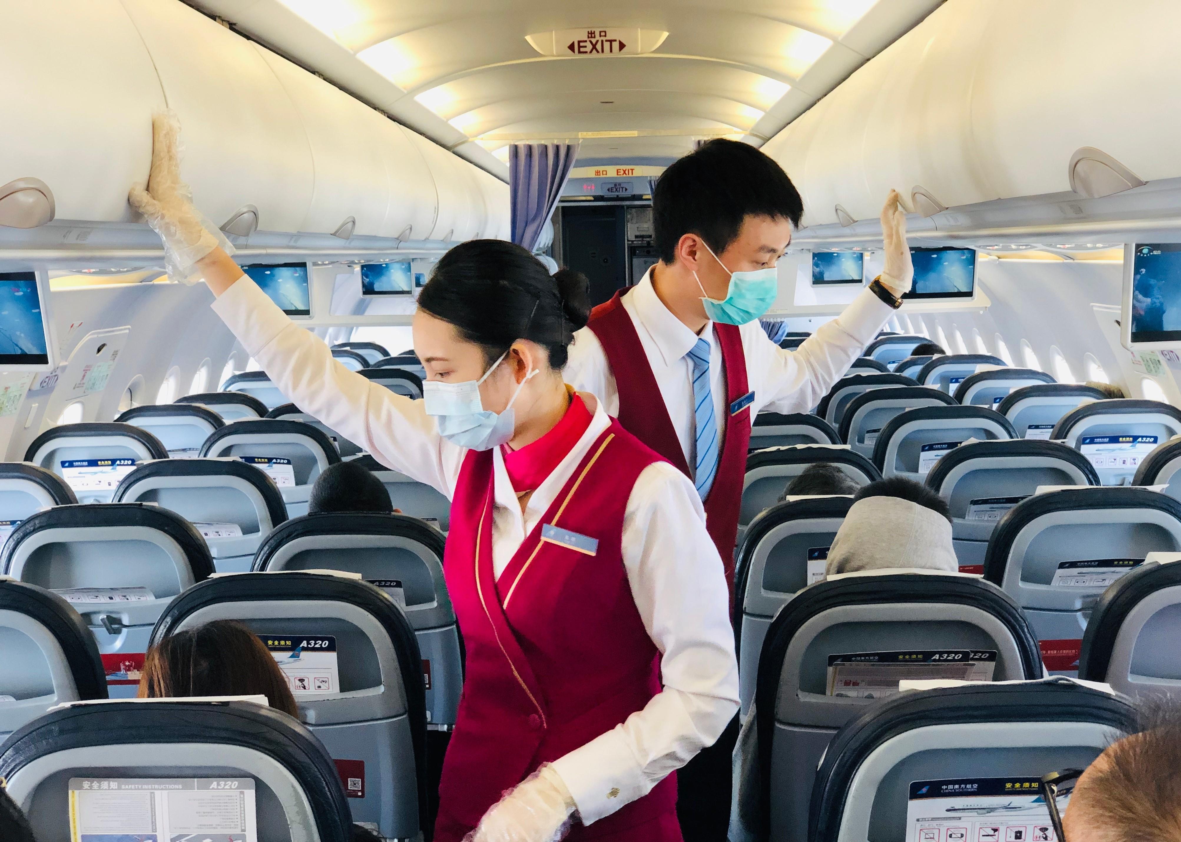 China southern airlines boob flight attendant