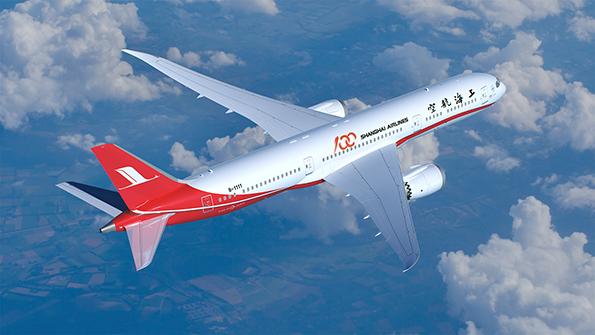 Shanghai Airlines' Boeing aircraft