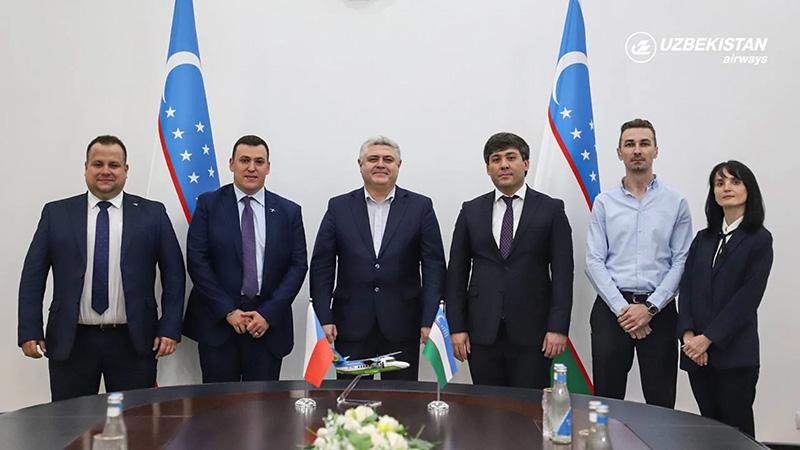 Uzbekistan Airways and Omnipol officials