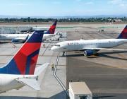 Delta Air Lines aircraft on runway
