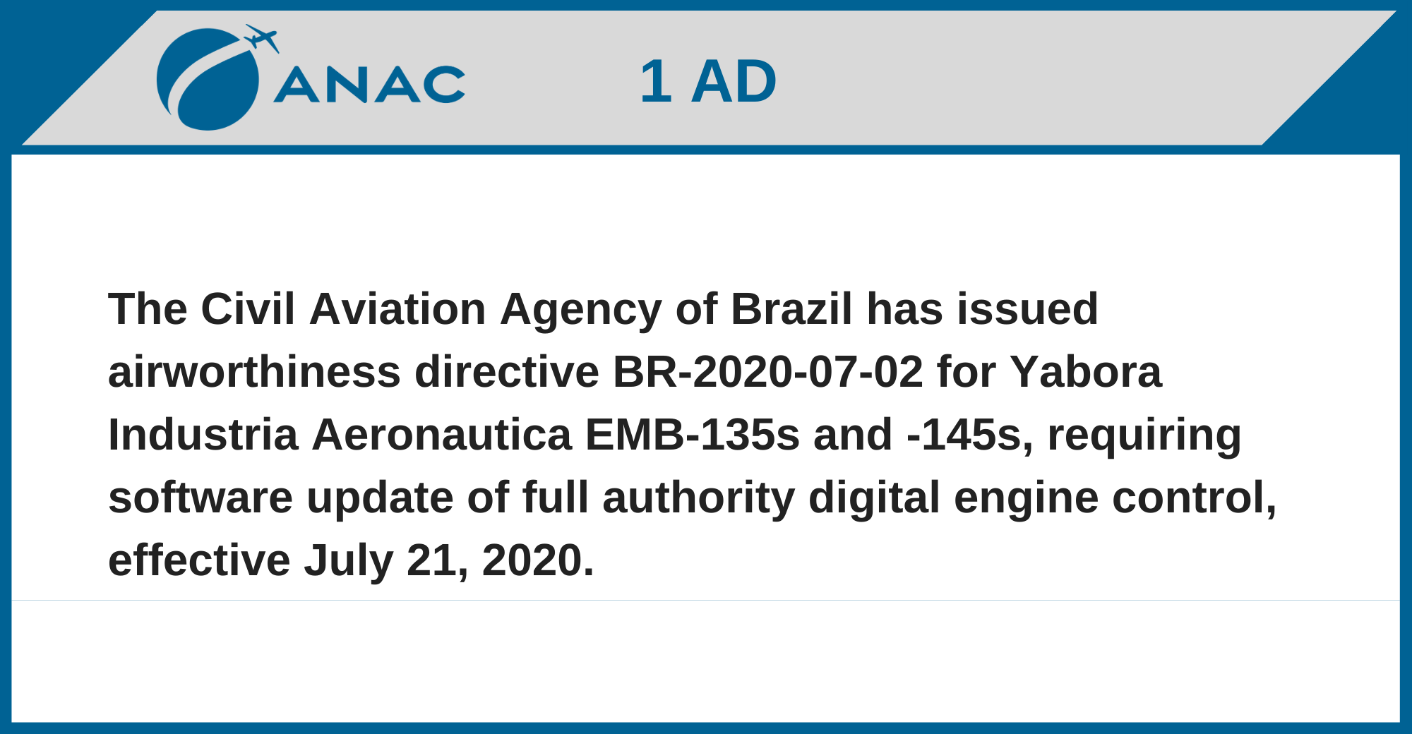 Global Regulatory Update July 26 Aug. 1 2020 Aviation Week Network