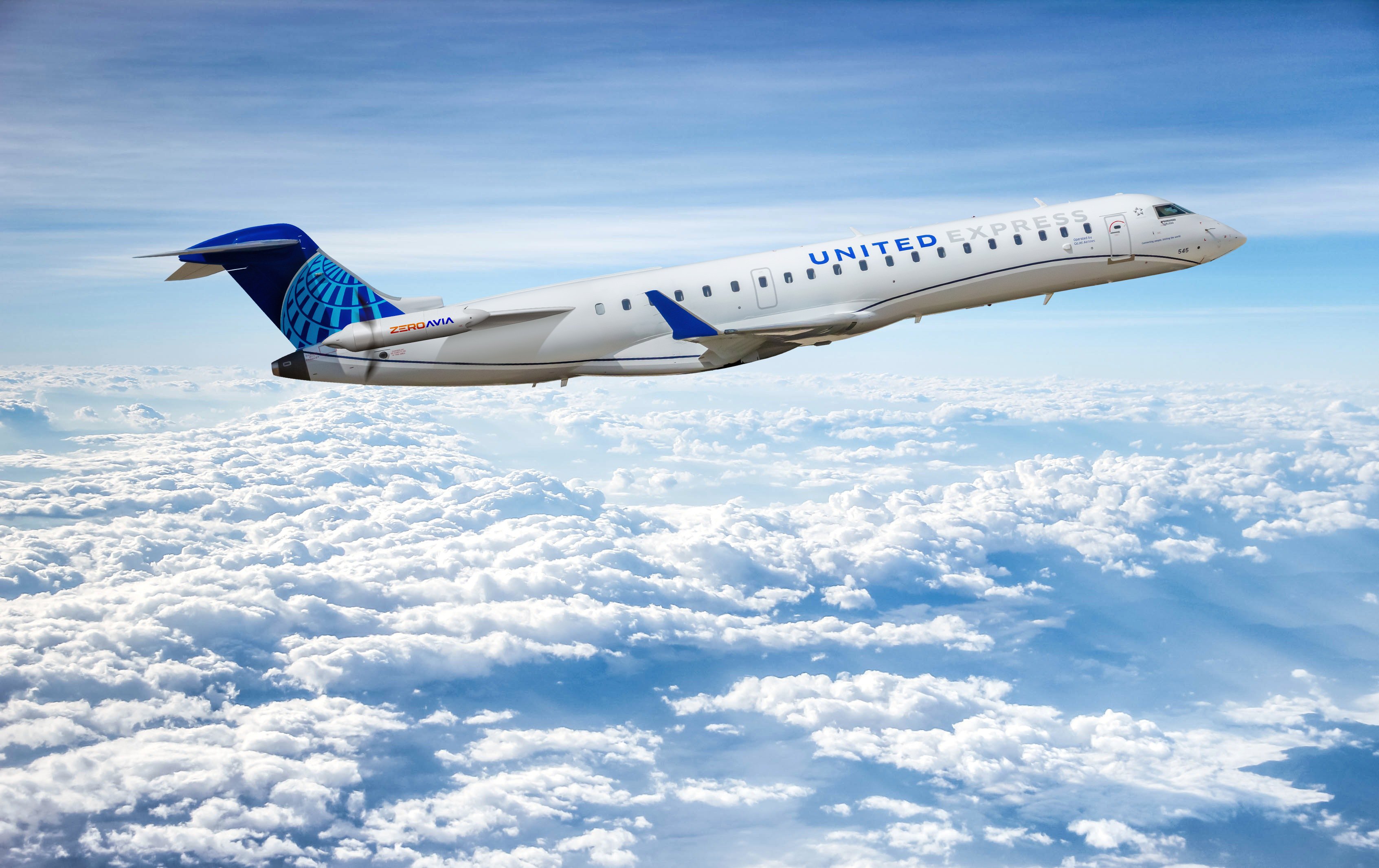 United Airlines Backs ZeroAvia's Hydrogen-Powered CRJ