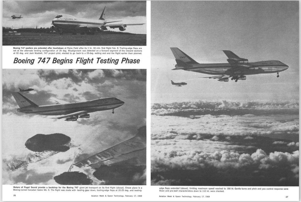 From The Archives: Boeing 747 Begins Flight Testing Phase