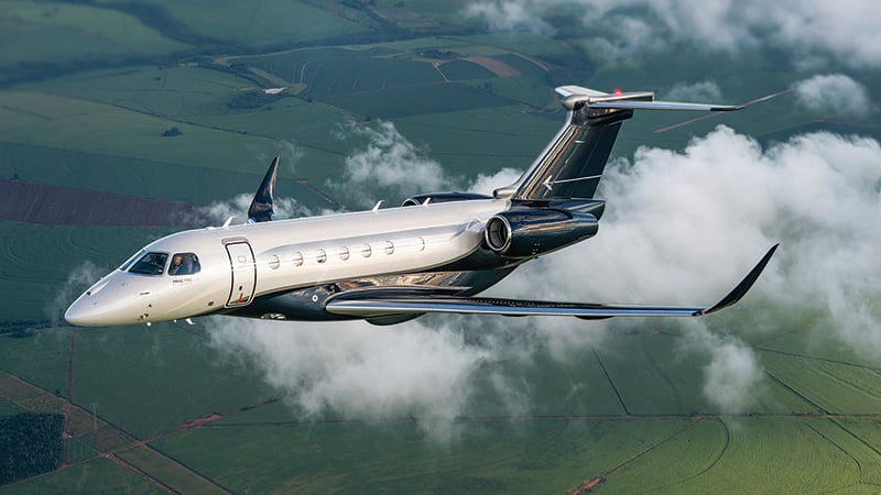 Embraer Praetor 600 business jet in flight