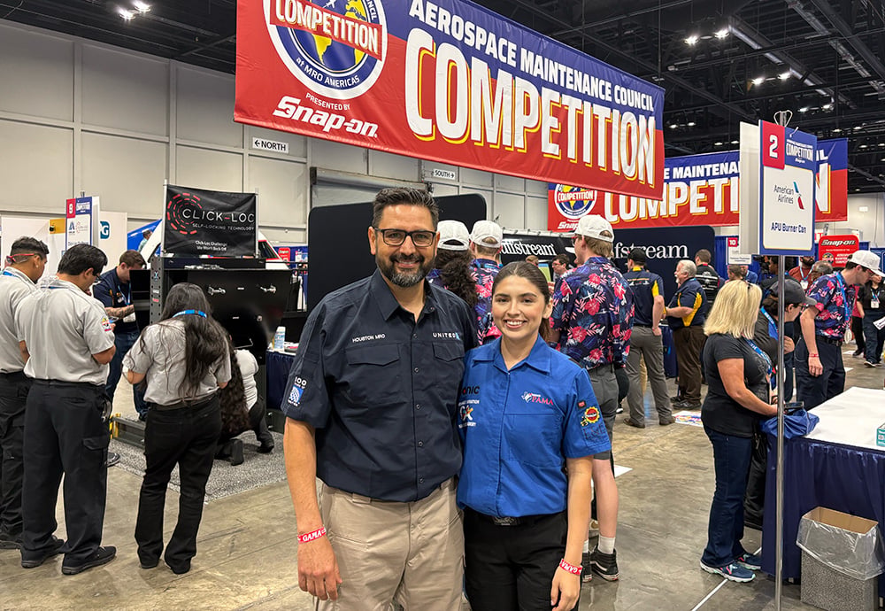 Father-Daughter Duo Shares Aviation Passion at Aerospace Maintenance Competition
