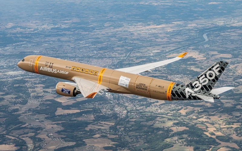 Airbus flies its A350F freighter prototype as Boeing readies 777-8F