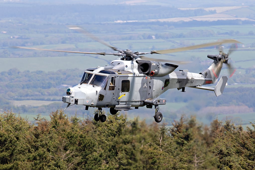 British Army Wildcat helicopter