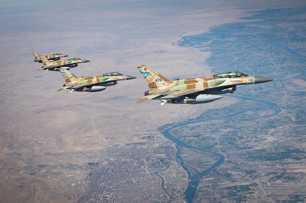 Israeli Air Force F-16s deployed in Iran