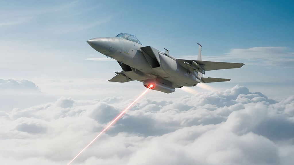 Boeing F-15I with belly-mounted tactical laser pod