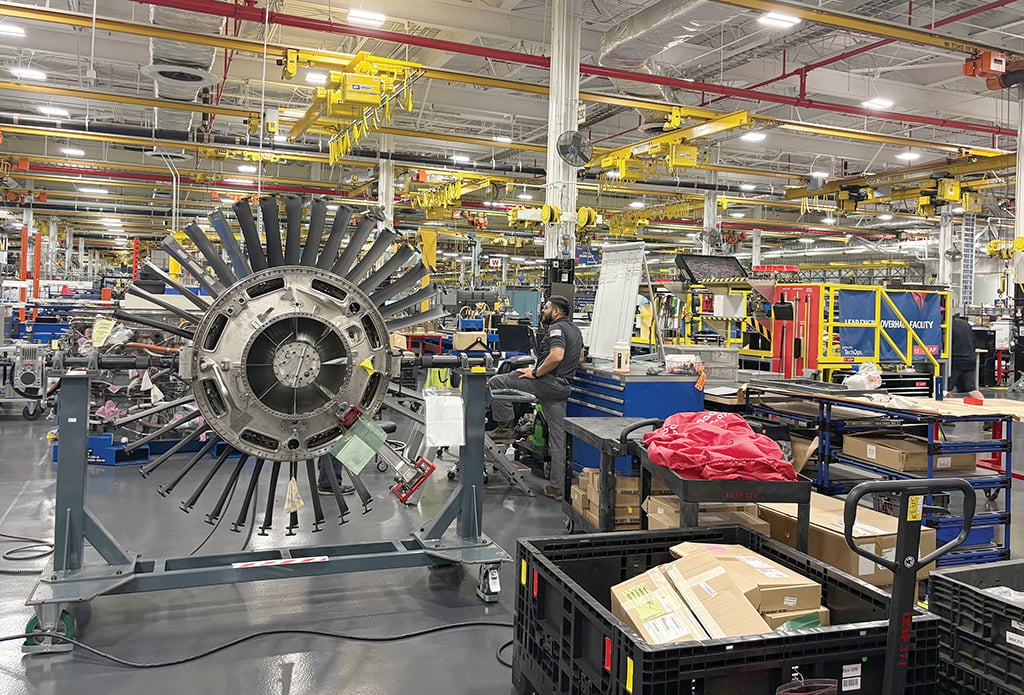 Delta TechOps engine shop floor