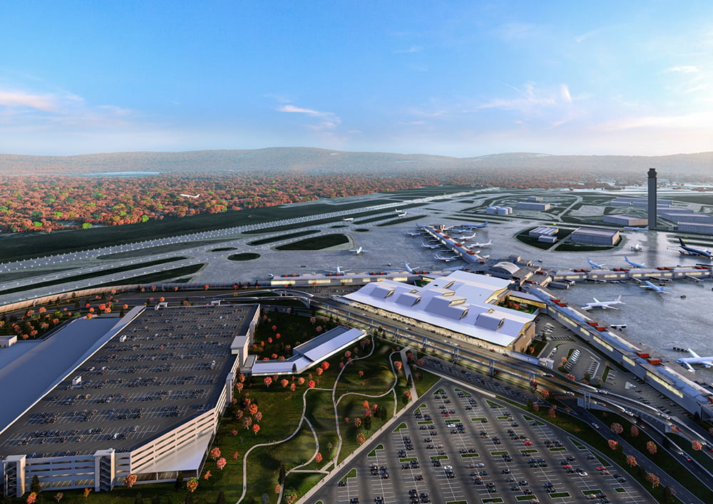 Rendering of Pittsburgh International Airport modernization project