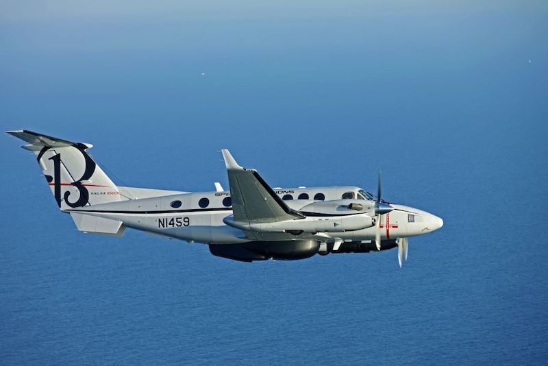 A Beechcraft King Air 360 modified for maritime patrol.