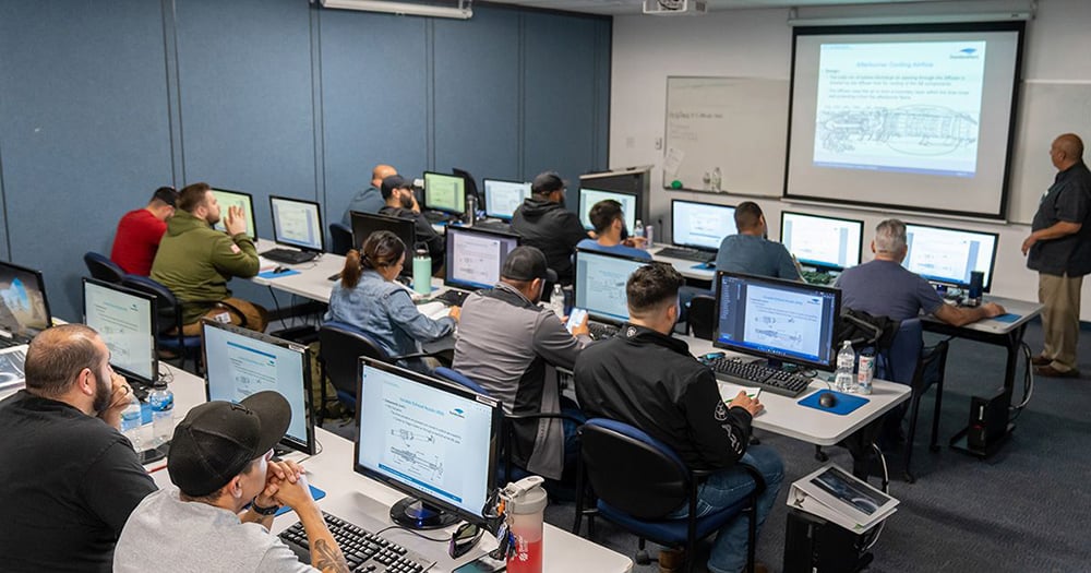 Trainees in StandardAero classroom
