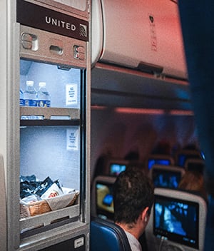 United Airlines Grab-N-Go station