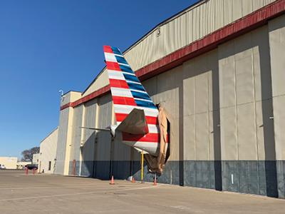 aircraft maintenance facility entrance