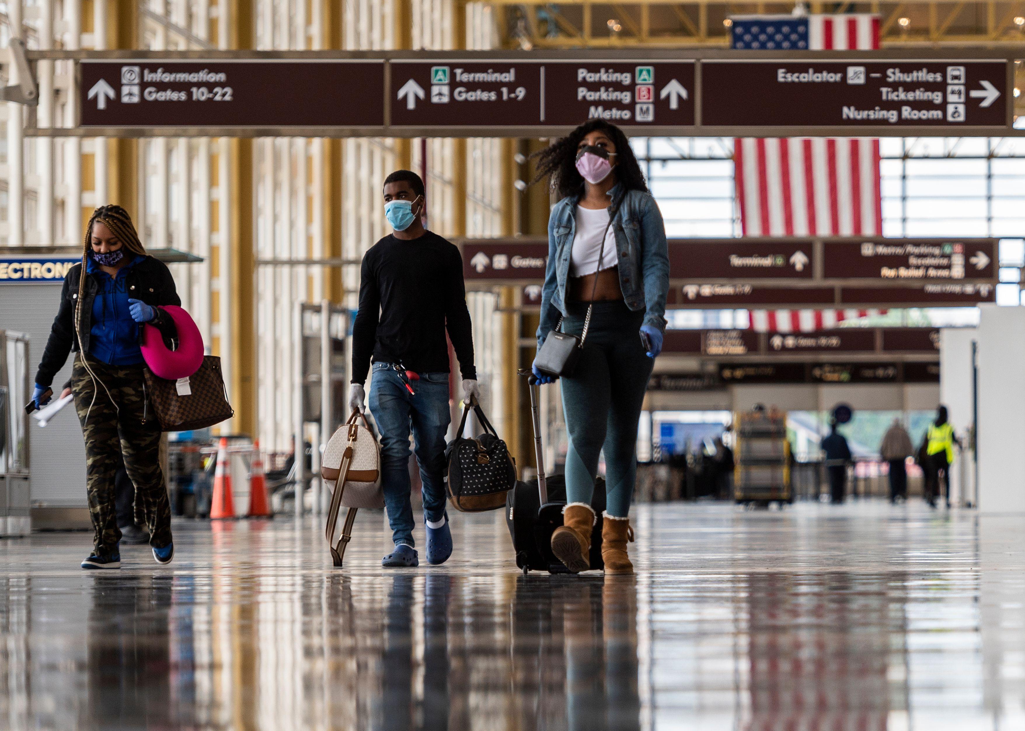 Passengers in terminal