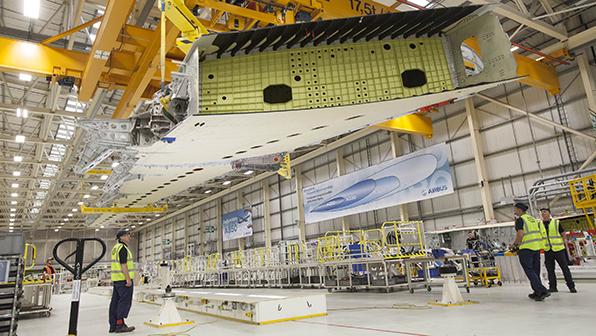 a350 wing assembly line uk