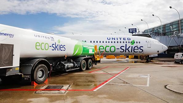sustainable aviation fuel and airliner