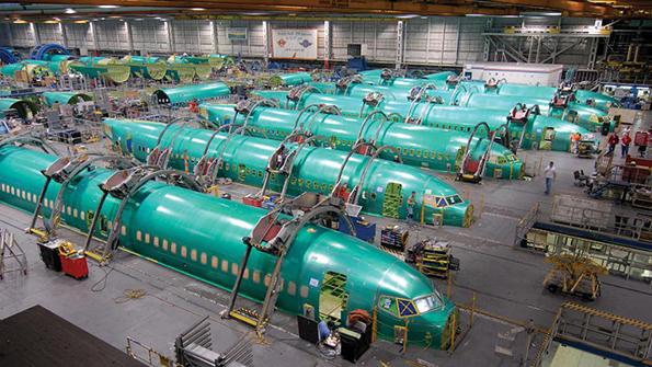 fuselage production line
