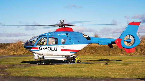 helicopter with rotor blade sensing technology