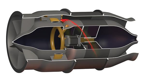 rotating detonation engine illustration