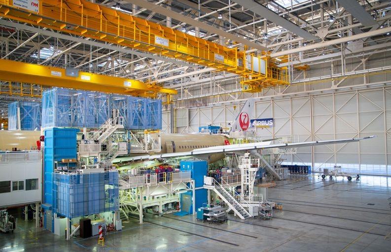 Initial A350-900 assembly in Toulouse France