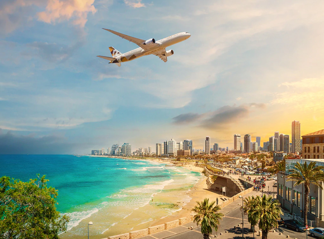 Etihad Airways UAE flight to Tel Aviv