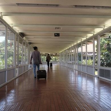 Walkway through terminal at Soekarno Hatta Airport