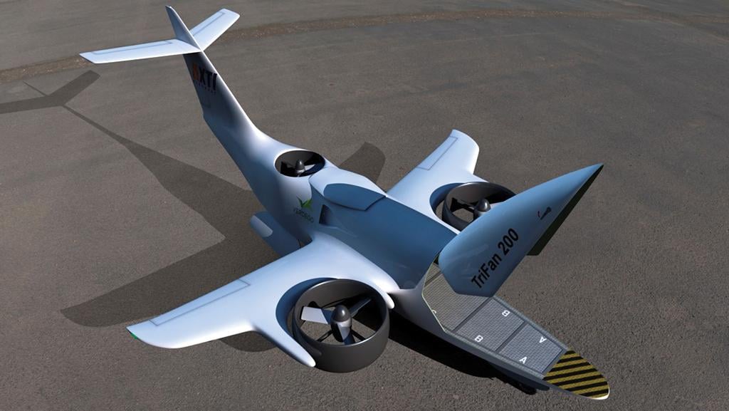 XTI Aircraft hybrid-electric-powered TriFan 200