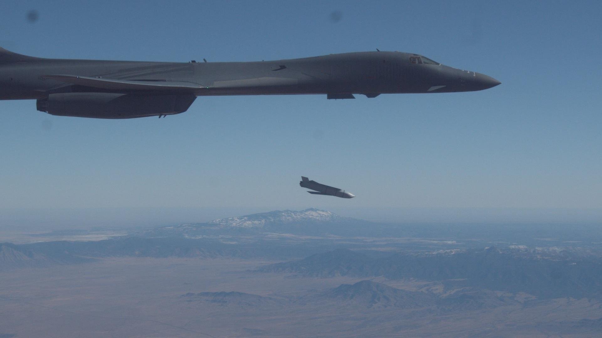 B-1B Releases Missile From External Store | Aviation Week Network