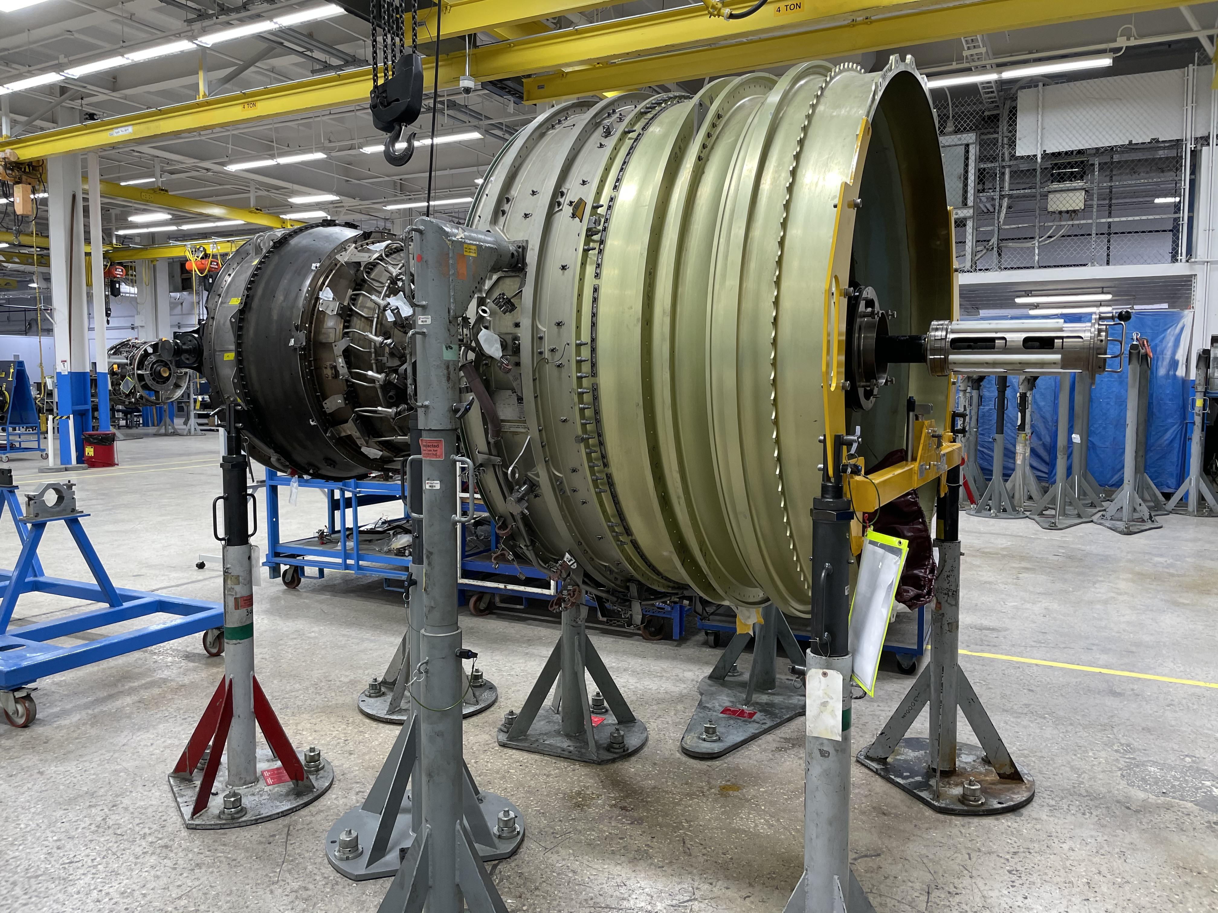 APOC Aviation disassembling a CFM56-7B engine.