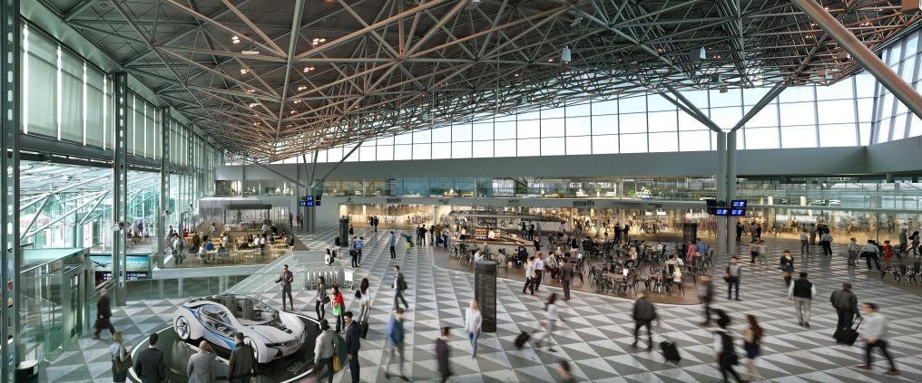 Rendering of completed Helsinki Airport T2