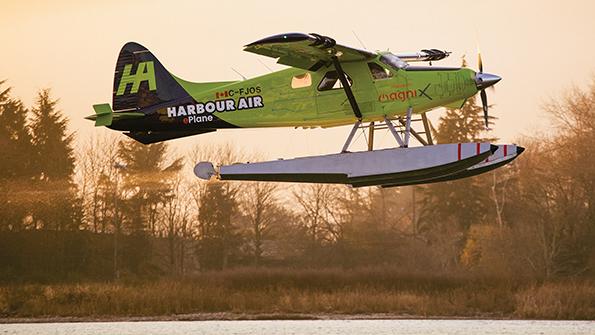 Harbour Air’s eBeaver in flight