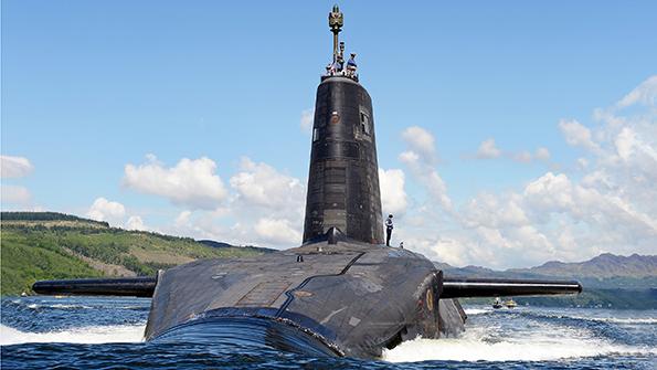 UK nuclear ballistic missile submarine