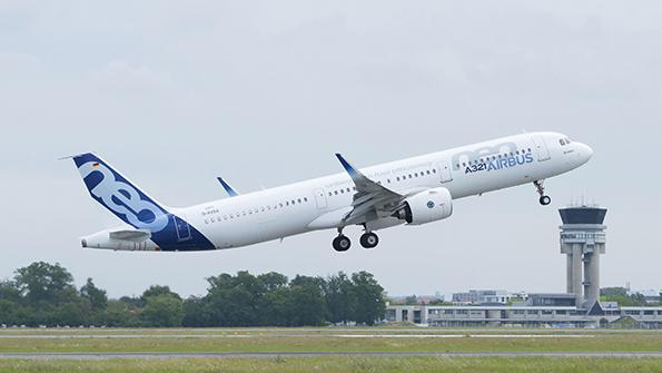 Airbus A321neo taking off