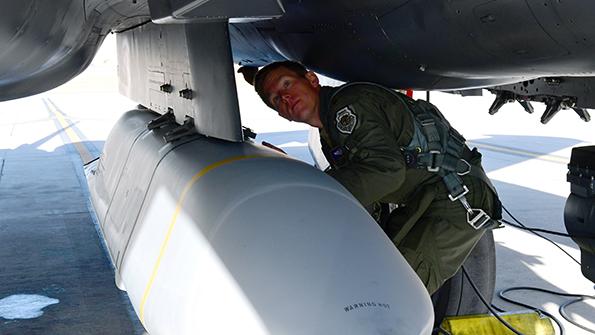 Joint Air-to-Surface Standoff Missile on F-15E