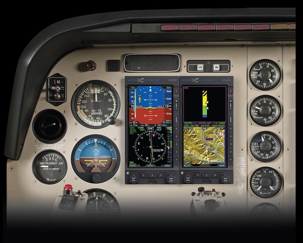Aspen Avionics cockpit display