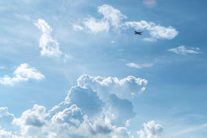 generic plane in clouds