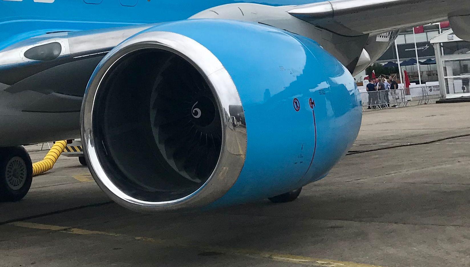 737 CFM56-7B engine on tarmac