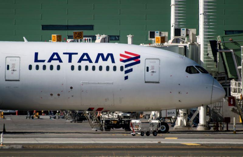 LATAM plane at Santiago International Airport