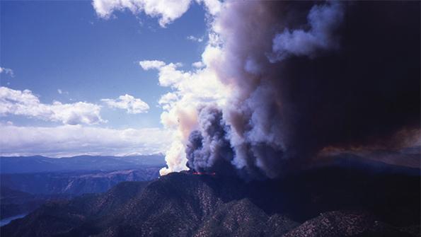 mountaintop wildfire