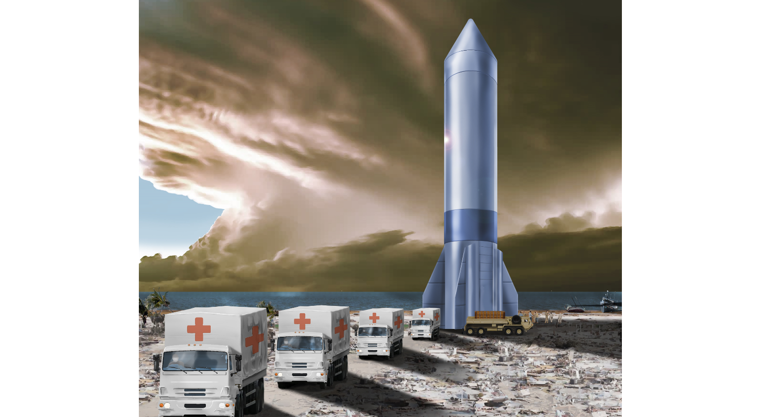 An artist concept of Rocket Cargo 