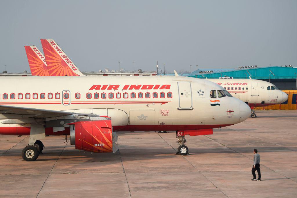 Air India planes at Delhi airport
