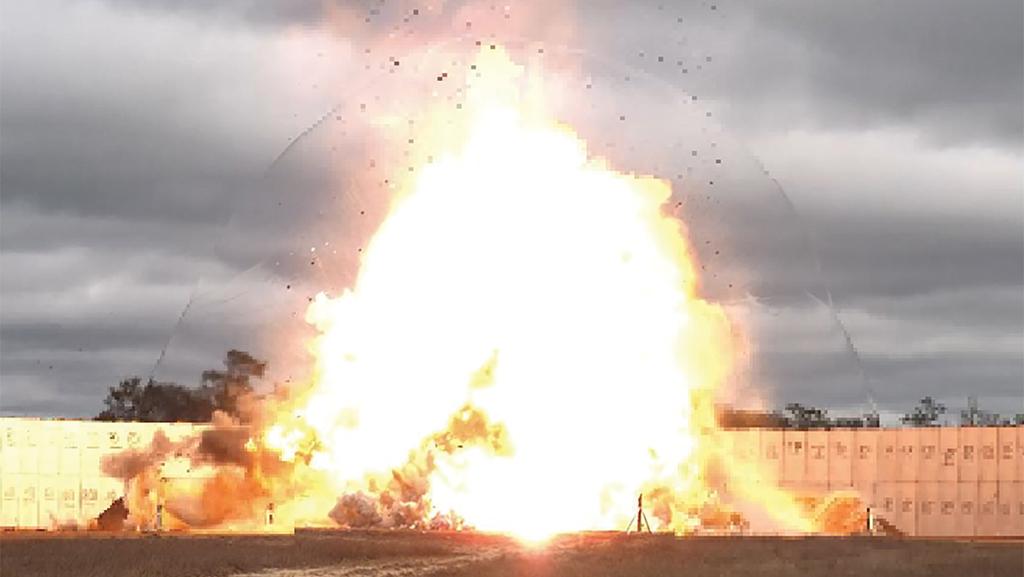 explosion of U.S. Air Force’s GBU-72 Advanced 5K Penetrator