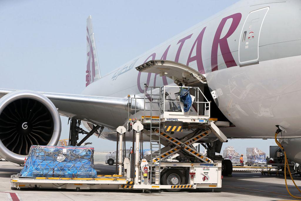 Qatar Cargo jet loading