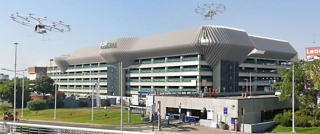 UAM vertiport concept form Rome airport