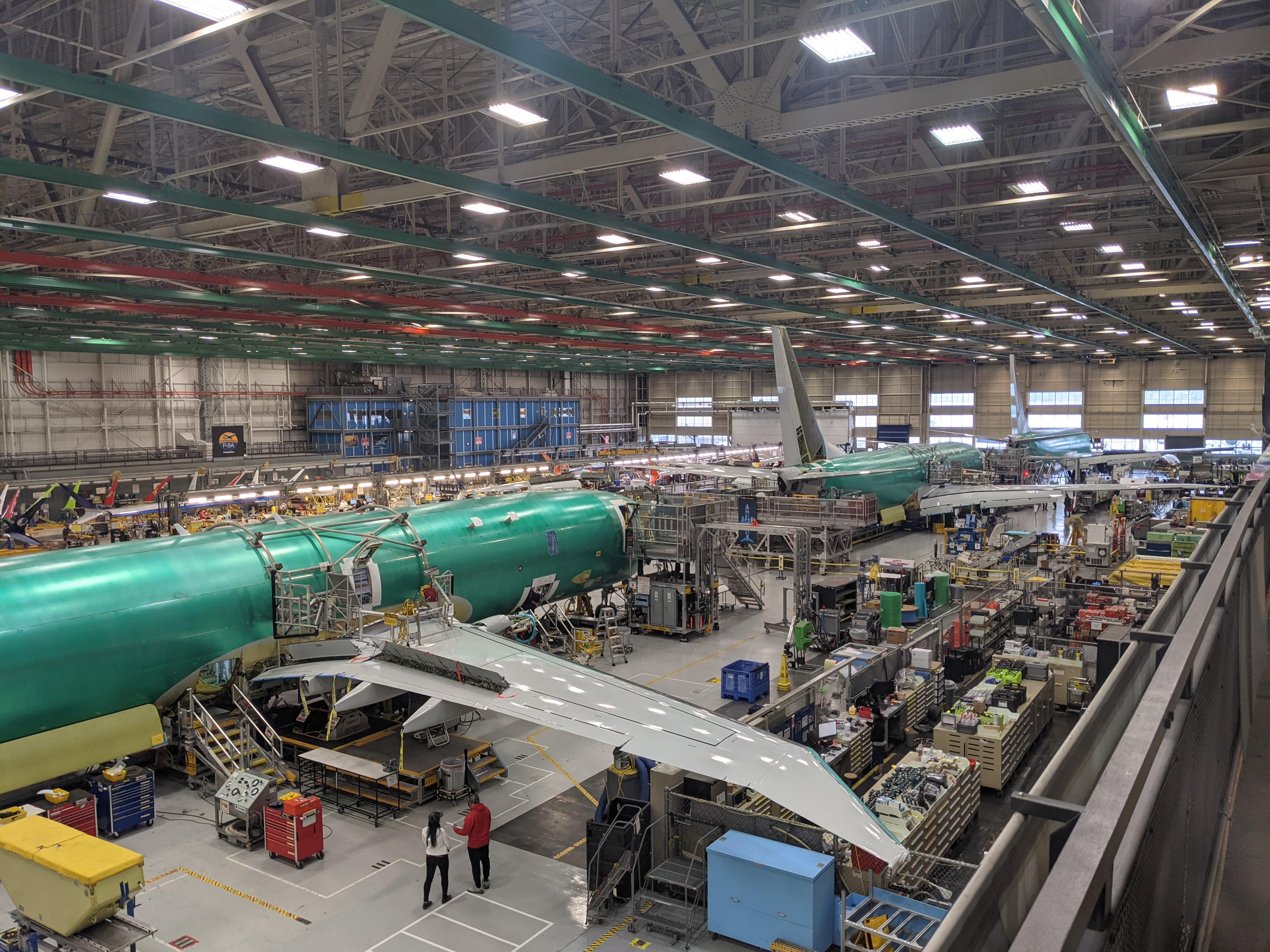 Boeing P-8 assembly line
