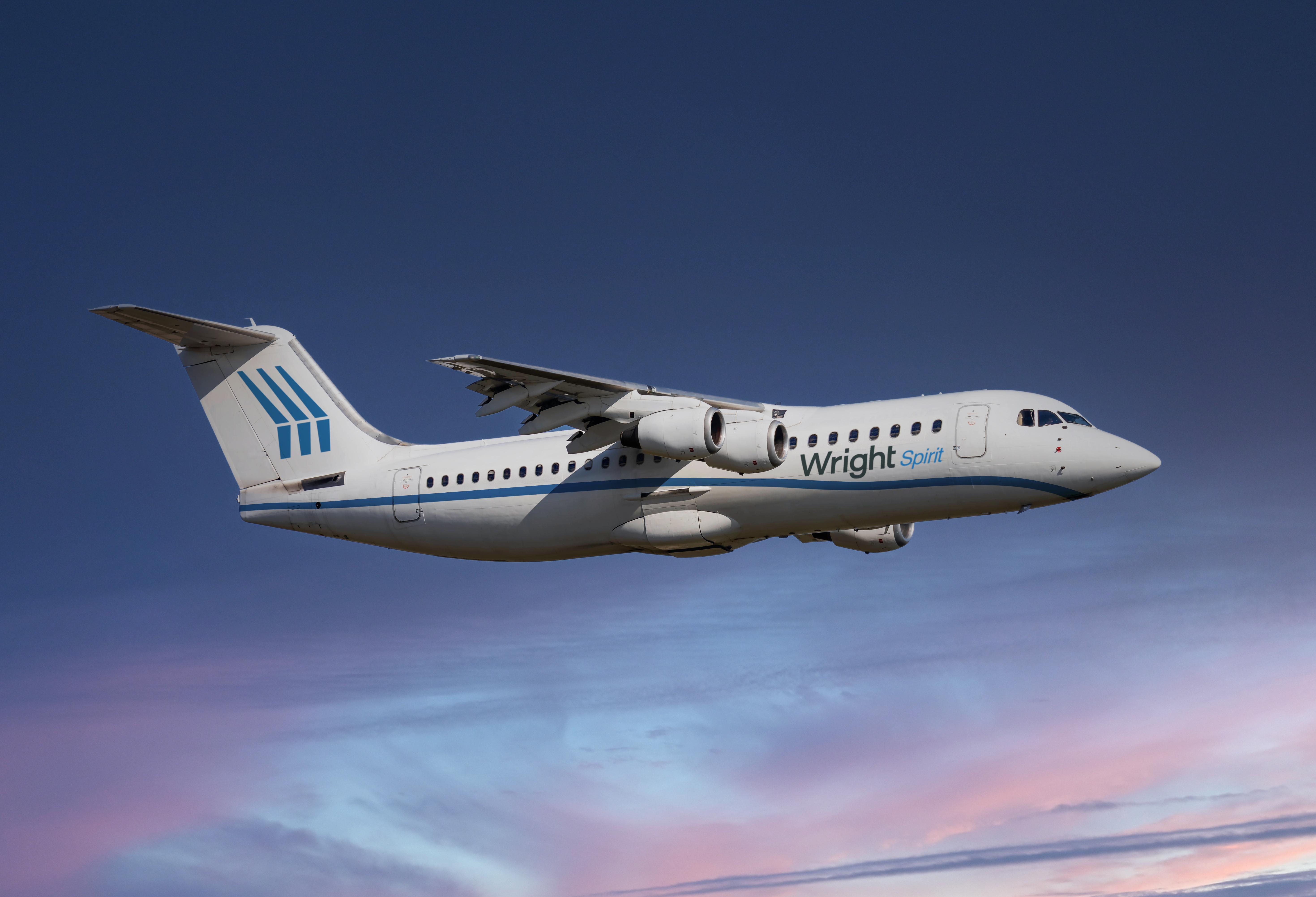 The 100-seat Wright Spirit is a BAe 146 regional jet modified to zero-emission electric propulsion 