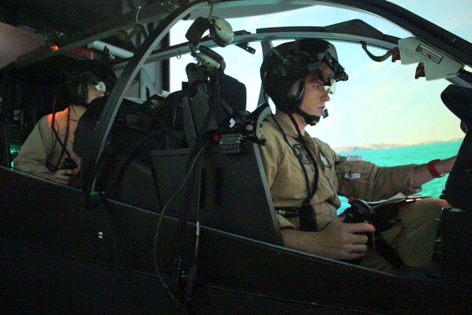 A U.S. Marine Corps aviator training