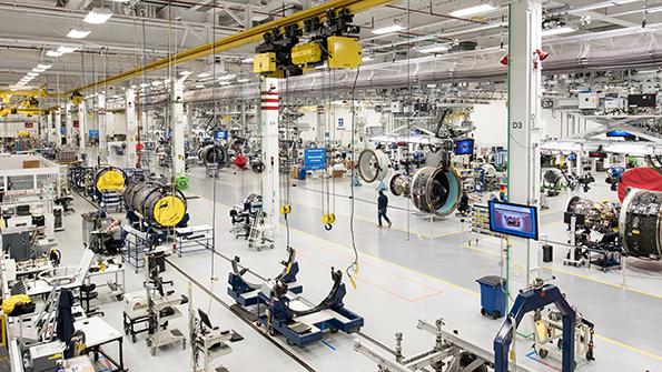 Pratt & Whitney engine assembly floor